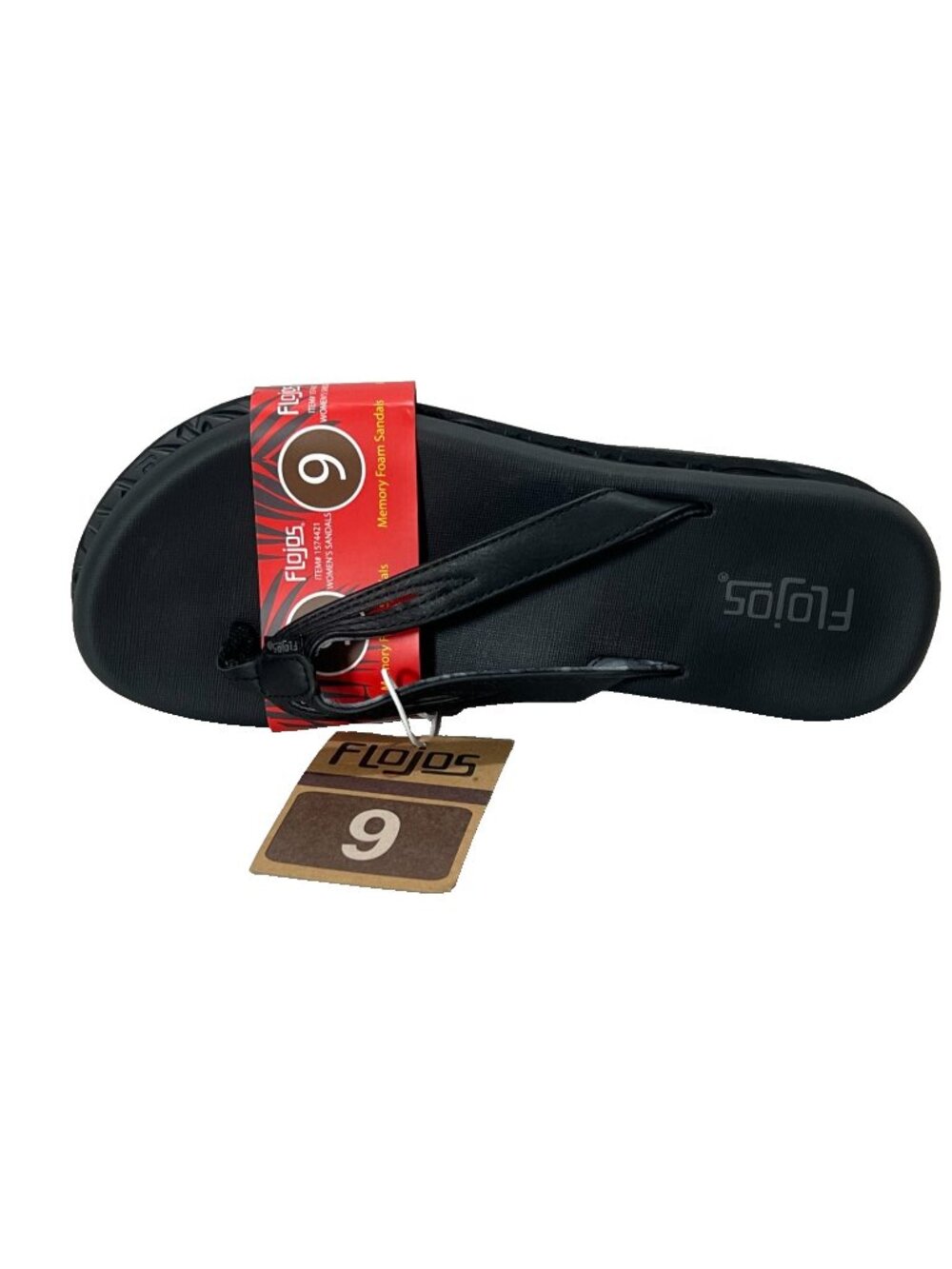Flojos Ladies Flip Flops Sandals  Black Tie Dye Memory Foam Women's  9 NWT - Picture 5 of 5